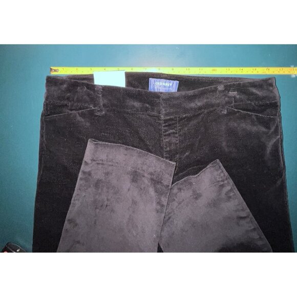 Old Navy Mid Rise Pixie Ankle Length Velvet Pants Size 10 Solid Black with Tags - Picture 5 of 9